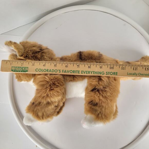 Realistic Maine Coon Cat Manny Realistic Plush Stuffed Animal Toy Brown White - Picture 7 of 16